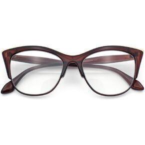 SA106 Womens High Point Squared Half Rim Look Cat Eye Glasses
