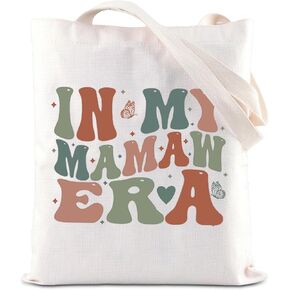 ENSIANTH Mamaw Shopping Bag In My Mamaw Era Gift Mothers Day Gift Grandma To Be Tote Bag Grandmother Reusable Grocery Bag