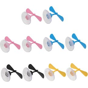 SUPVOX 10 Pcs Helmet Suction Cup Propeller Helmet Motorcycle Helmet Sucker Dragonfly Helmet Decal Toy for Kids Creative Motorbike Helmet Decor To Rotate Chain Electrical Motorbike Plastic