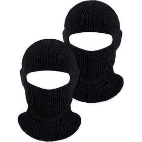 1 Hole Knitted Full Face Cover Ski Mask Winter Balaclava Warm Full Face Mask Thermal Skiing Mask Men Women for Outdoor Sports