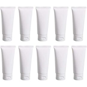 VASANA 20PCS 100ml/3.4oz Empty Refill White Plastic Cosmetic Lotion Tubes Bottles Shampoo Facial Cleanser Makeup Sample Soft Container Tube Bottle Vial Jar Pot Case with Flip Cap