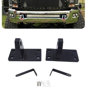 Hidden Bumper 32 inch Light Bar Mounting Bracket w/Tow Hook Compatible with 2010-2018 Dodge RAM 2500/3500/4500 4th Gen