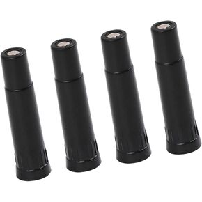 4 Pcs Screw-on Valve Cap Stem Extension Wheel Tire Cap Extender Adapter for Auto Car Truck with Length 39mm Plastic Black Auto Replacement Parts