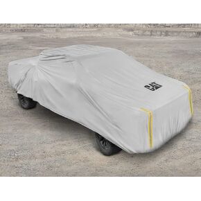 Caterpillar Pickup Truck Cover - Premium Full Season All Weather Outdoor Cover Protection for Chevy Silverado, Silver Gray, (CATC446S)