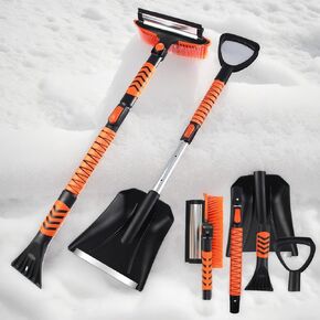 Extendable Snow Brush with Ice Scraper + Snow Shovel for Cars,Trucks, SUVs, Vehicle