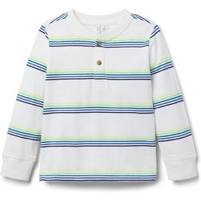 Janie and Jack Boys' Stripe Henley Tee (Toddler/Little Big Kid)