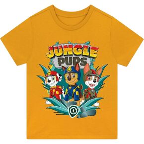 Paw Patrol Shirt | Jungle Pups Boys Tee Shirts | Chase and Marshall Cotton T Shirt
