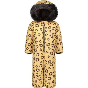 Jessica Simpson Girls One-piece Waterproof Insulated Snowsuit With Faux Fur Hood