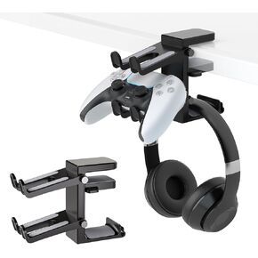 Headphone Stand for Desk Mini Headphone Hanger Holder with Strong Adhesive Headset Stand Headphone Holder-Under Desk…