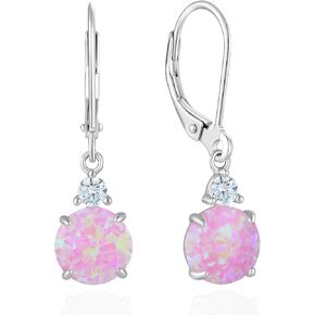 Opal Earrings Dangle Earrings Sterling silver Created Opal Jewelry for Women