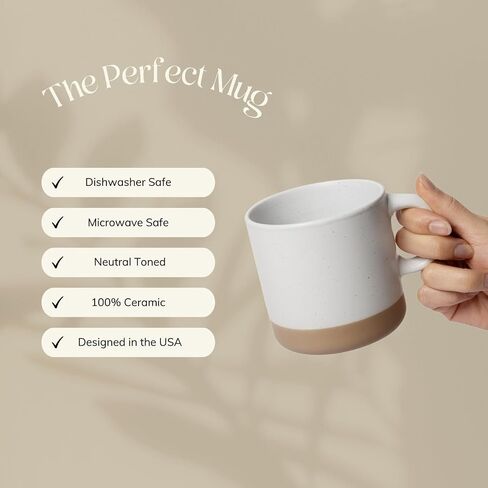 Unboxme Givenne 12oz Handcrafted Ceramic Coffee Mug – Speckled Gloss Finish with Nature-Baked Base – Microwave-Safe Artisanal Mug in Saudi Arabia