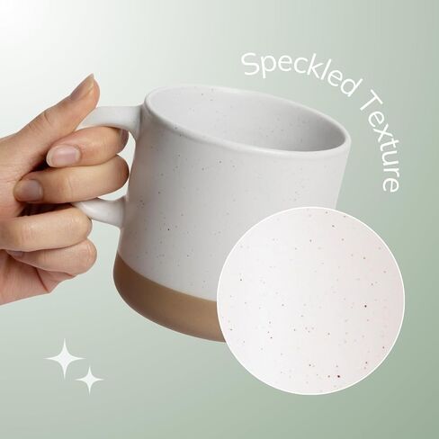 Unboxme Givenne 12oz Handcrafted Ceramic Coffee Mug – Speckled Gloss Finish with Nature-Baked Base – Microwave-Safe Artisanal Mug in Saudi Arabia