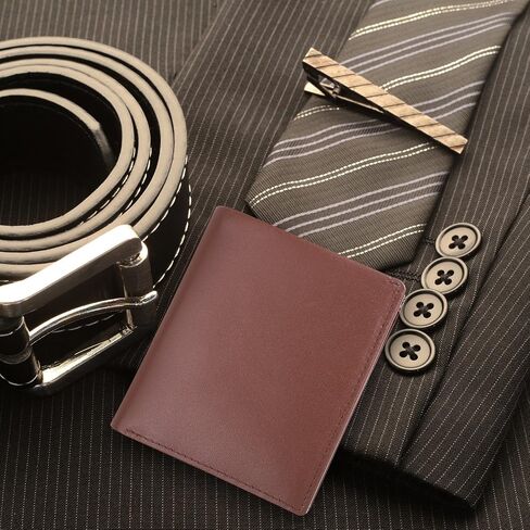 Bifold Trifold Leather RFID Mens Wallet with ID Window & Coin Pockets in Saudi Arabia