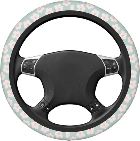 Car Steering Wheel Cover,Bee Universal Non Slip Wheel Protector 15 Inch Elastic Car Accessories for Men Women in Saudi Arabia