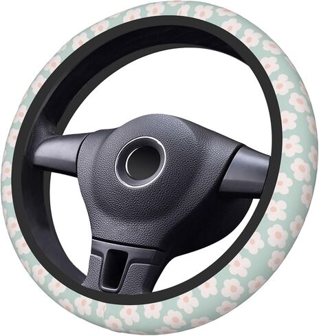 Car Steering Wheel Cover,Bee Universal Non Slip Wheel Protector 15 Inch Elastic Car Accessories for Men Women in Saudi Arabia