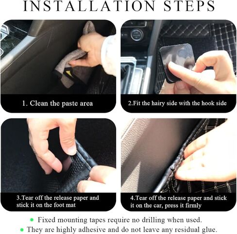 20PCS Car Mat Fixing Clips, Automotive Anti-Slip Carpet Fasteners Floor Pad Retainer, Double Sided Adhesive Car Foot Mats Fixing Stickers, Universal Car Accessories (Rectangular) in Kuwait