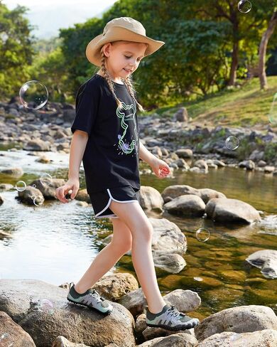 STELLE Water Shoes for Kids Girls Boys Barefoot Shoes with Adjustable Laces Quick Drying Beach Sports Non Slip Swimming Hiking in Kuwait