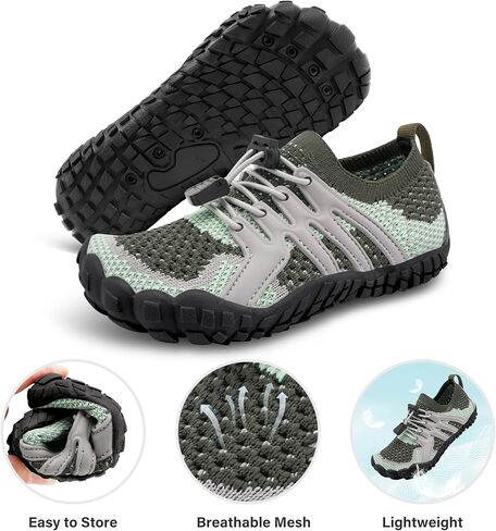 STELLE Water Shoes for Kids Girls Boys Barefoot Shoes with Adjustable Laces Quick Drying Beach Sports Non Slip Swimming Hiking in Kuwait