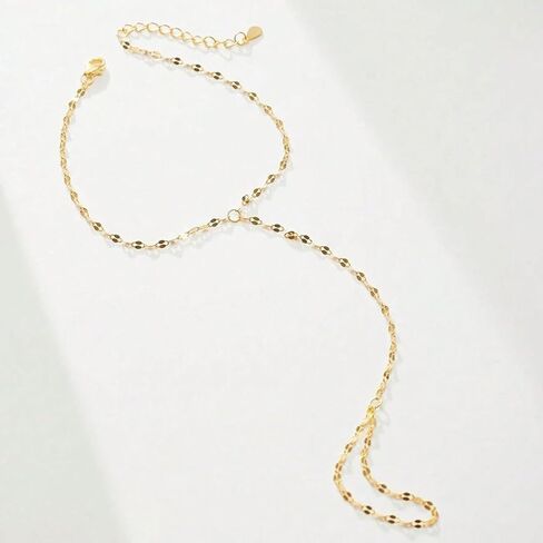 Hand Chain Silver Bangle Gold Bangle Bracelet Silver Bangles Bracelets for Women Cuff Bracelets Ring Bracelet Hand Chain Gold Silver Hand Chain Bracelet in Kuwait
