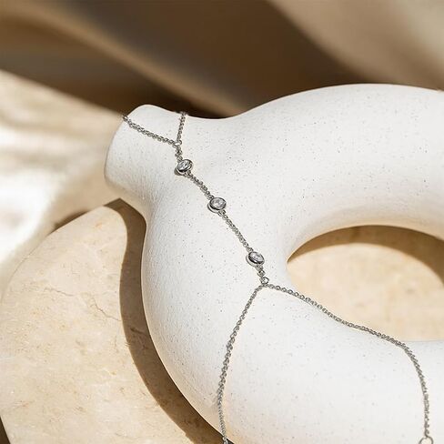 Hand Chain Silver Bangle Gold Bangle Bracelet Silver Bangles Bracelets for Women Cuff Bracelets Ring Bracelet Hand Chain Gold Silver Hand Chain Bracelet in Kuwait