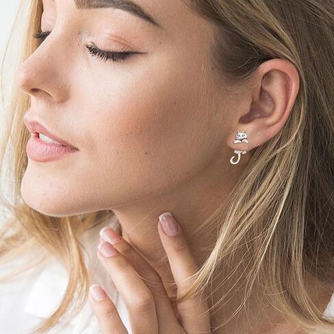 Cat Stud Earrings for Women Trendy Cute Animal Earrings Novelty Earrings Animal Cat Fun Earrings Unusual Earrings for women Gifts Trendy Stuff in Saudi Arabia