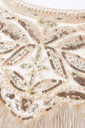 BABEYOND شال مطرز بالترتر التفاف 1920s مساء شال كاب غاتسبي لفساتين السهرة وحفلات الزفاف in Kuwait