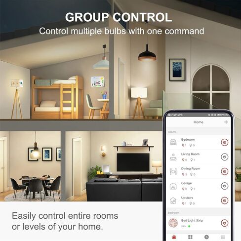 لمبة ذكية Sengled، مصابيح إضاءة WiFi، لمبة إضاءة Alexa قابلة للتعتيم، مصابيح إضاءة ذكية تعمل مع Alexa وGoogle Home، A19 أبيض ناعم (2700K) لا يتطلب محورًا، 800LM 60W يعادل ارتفاع CRI>90، حزمة واحدة in Saudi Arabia