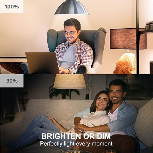 لمبة ذكية Sengled، مصابيح إضاءة WiFi، لمبة إضاءة Alexa قابلة للتعتيم، مصابيح إضاءة ذكية تعمل مع Alexa وGoogle Home، A19 أبيض ناعم (2700K) لا يتطلب محورًا، 800LM 60W يعادل ارتفاع CRI>90، حزمة واحدة in Saudi Arabia