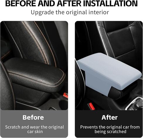 Center Console Pad, 12.2''×8.1'' Memory Foam Auto Armrest Cushion, Comfortable Arm Rest Storage Box Cover, Universal Car Interior Accessories for Most Vehicle, SUV (Black) in Kuwait
