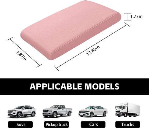 Center Console Pad, 12.2''×8.1'' Memory Foam Auto Armrest Cushion, Comfortable Arm Rest Storage Box Cover, Universal Car Interior Accessories for Most Vehicle, SUV (Black) in Kuwait