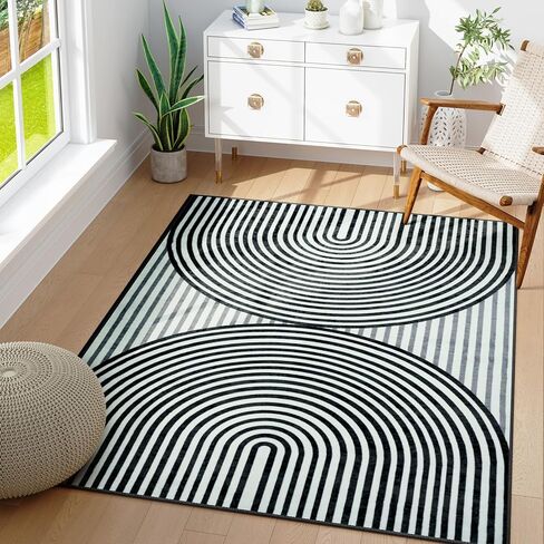 Machine Washable 5x7 Area Rugs for Living Room, Non Slip Soft Boho Low Pile Vintage Green Rugs for Bedroom Indoor, Stain Resistant Kitchen Rugs, Large Carpet Rugs for Dining Guest Room(Green,5'x7') in Saudi Arabia