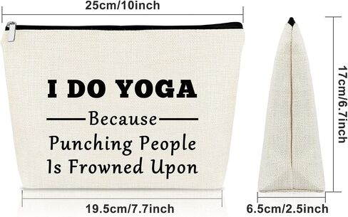 Yoga Gifts for Women Yoga Lover Gift Makeup Bag Birthday Gifts for Yoga Lover Girls Sister Gifts from Sister Cosmetic Bag Thank You Gifts Christmas Gifts for Her Cosmetic Travel Pouch in Kuwait