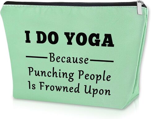 Yoga Gifts for Women Yoga Lover Gift Makeup Bag Birthday Gifts for Yoga Lover Girls Sister Gifts from Sister Cosmetic Bag Thank You Gifts Christmas Gifts for Her Cosmetic Travel Pouch in Kuwait