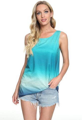 Womens Summer Tank Tops Twist Knot Casual Sleeveless Shirts Blouses Loose Fit Flowy Tunics Tops in Saudi Arabia