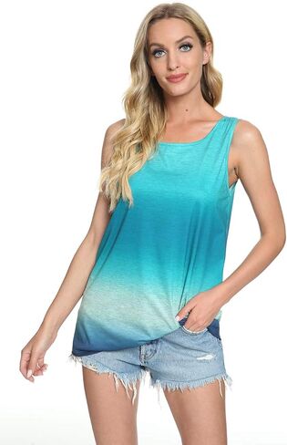 Womens Summer Tank Tops Twist Knot Casual Sleeveless Shirts Blouses Loose Fit Flowy Tunics Tops in Saudi Arabia