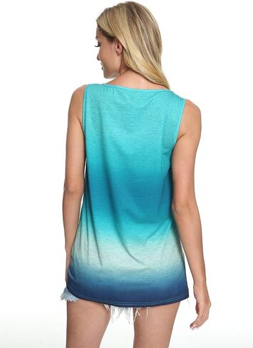 Womens Summer Tank Tops Twist Knot Casual Sleeveless Shirts Blouses Loose Fit Flowy Tunics Tops in Saudi Arabia