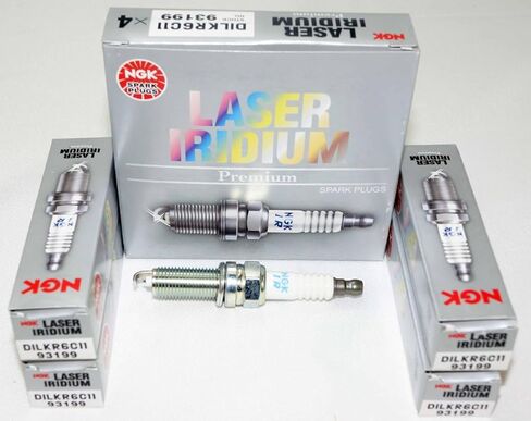 OVERSTOCKDIRECT Genuine OEM 93199 Laser Iridium Spark Plug DILKR6C11 Made by NGK DILKR6C-11 (4 Pack) in Kuwait