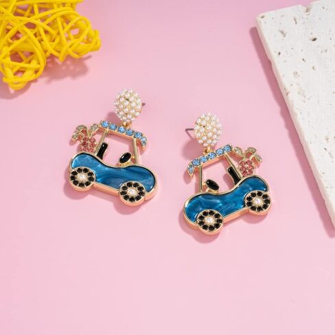 Madison Tyler Sport Earrings for Women | Golf Carts Pickleball Football Tennis I love Rugby Earring | Cute Statement Earrings for Women | Game Day Earrings Dangling Jewelry in Kuwait