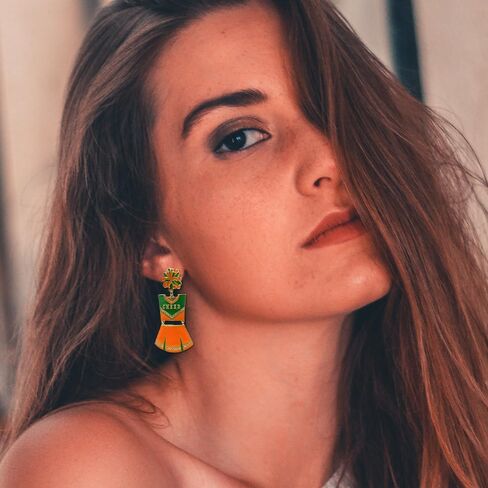 Madison Tyler Sport Earrings for Women | Golf Carts Pickleball Football Tennis I love Rugby Earring | Cute Statement Earrings for Women | Game Day Earrings Dangling Jewelry in Kuwait