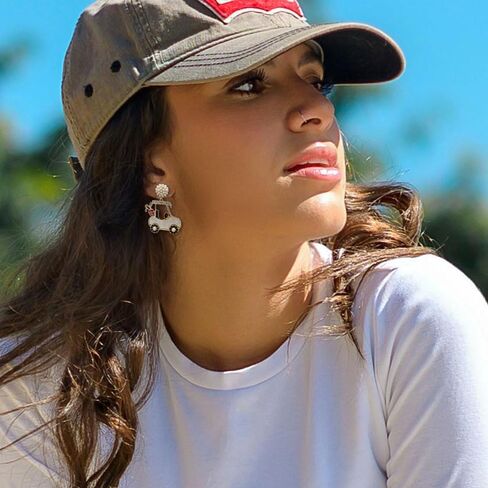 Madison Tyler Sport Earrings for Women | Golf Carts Pickleball Football Tennis I love Rugby Earring | Cute Statement Earrings for Women | Game Day Earrings Dangling Jewelry in Kuwait