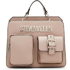 Steve Madden Bevelyn Utility Pocket Convertible Crossbody Bag, Mushroom