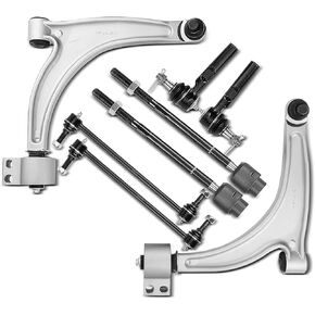 A-Premium 8Pcs Front Suspension Kit Fit Chevy Malibu 04-09, Pontiac G6 05-09, Saturn Aura 07-09, with Lower Control Arm, Inner Outer Tie Rod End, Sway Bar Link
