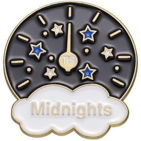 Midnight Music Album Brooch Enamel Pin for Women Girls Boys Funny Creative Rock Band Lovers Badge Brooches Stars Cloud Letters Lapel Pin Singer Fan Gift Hat Clothes Backpack Jackets Bags Jewelry