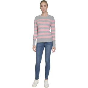 Nautica Women's Stripe Long Sleeve Crewneck Sweater
