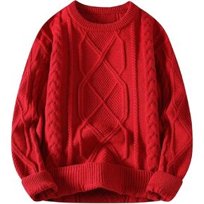 Grandpa Sweater Cable Knit Sweaters for Women Fall Chunky Cute Oversized Knit Downtown Vintage Old Money Clothes
