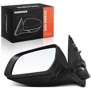 A-Premium Driver Side Power Door Mirror - Compatible with Ford Ranger 2019 2020 2021 2022 2023 - Non-Heated Power Folding Black/Chrome Outside Rear View Mirror w/Blind Spot Detection