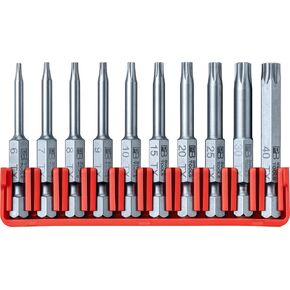 PB Swiss Tools Full BitBlock PB E6.703 with 10 E6 1/4" PrecisionBits | 100% Swiss Made | Bits can be pushed out sideways or upwards