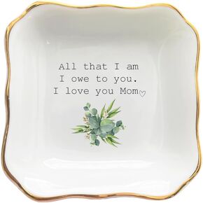 BAT TRANG Mother of the bride gift all that I am I owe to you jewelry dish gift for mother of the bride mothers day ring dish mom ceramic jewelry dish