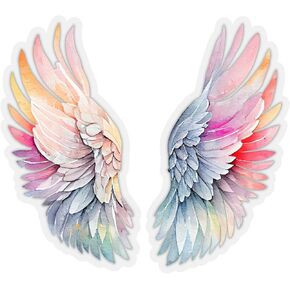 Angel-Wings Sticker Decal for Wall, Laptop, Cell, Truck Sticker for Windows, Cars, Trucks 5" Inch