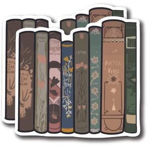 Books Librarian Love to Read Stickers - Premium Quality Laminated Vinyl Stickers 2-Pack | 5-Inch on Widest Side | Made in USA - FHJ421